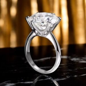 Certified 10CT Timeless Moissanite Solitaire Ring